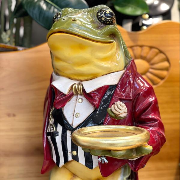 置き物 蛙 カエル かえる インテリア フィギュア オブジェ カフェ レストラン 小物雑貨 玄関 エントランス 受付 カウンター 26,400円