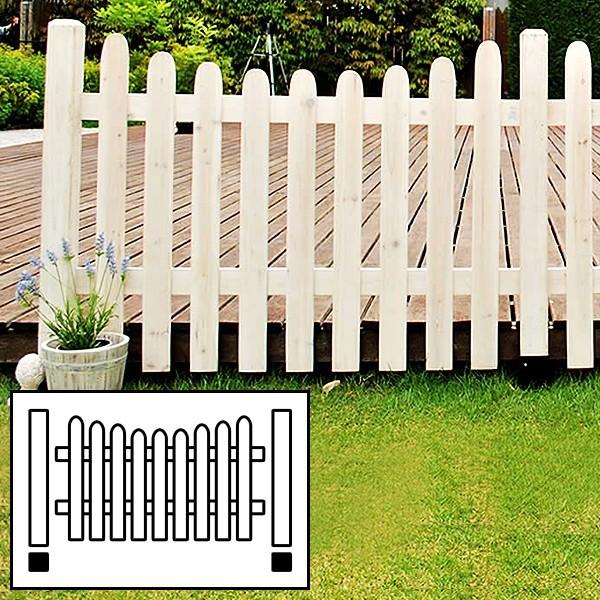ピケットフェンス 北欧 庭 おしゃれ フェンス ピケット 柵 ガーデニング u型 基本セット 平地用