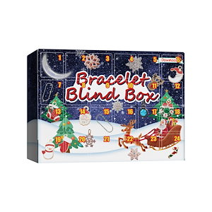 クリスマス アドベント カレンダー Diy ブレスレット ブラインド ボックス 24 グリッド カレンダー カウントダウン ベル アクセサリー サプライズ ブラインド ボックス