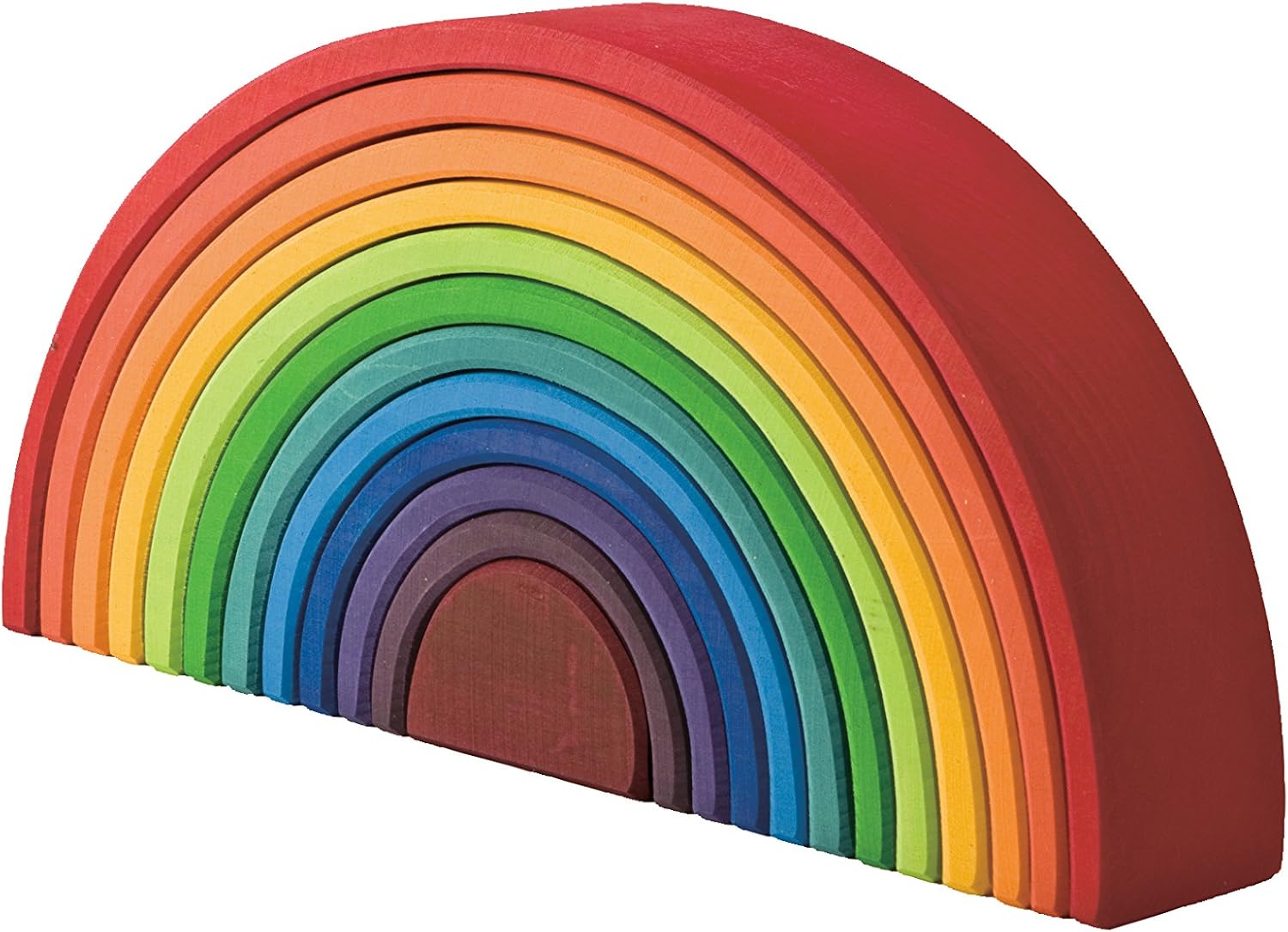 グリムGRIMM S 玩具 おもちゃ 知育玩具 積み木 1セット インテリア 見立て遊び 虹 レインボー 高さ18×幅38×奥行7cm 虹色トンネル 特大