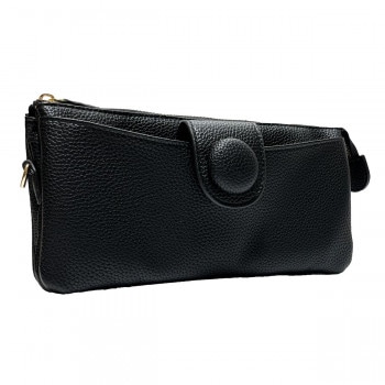DAICO Pisoraro（ピソラロ） くるみボタン ウォレットバッグ ブラック PR232