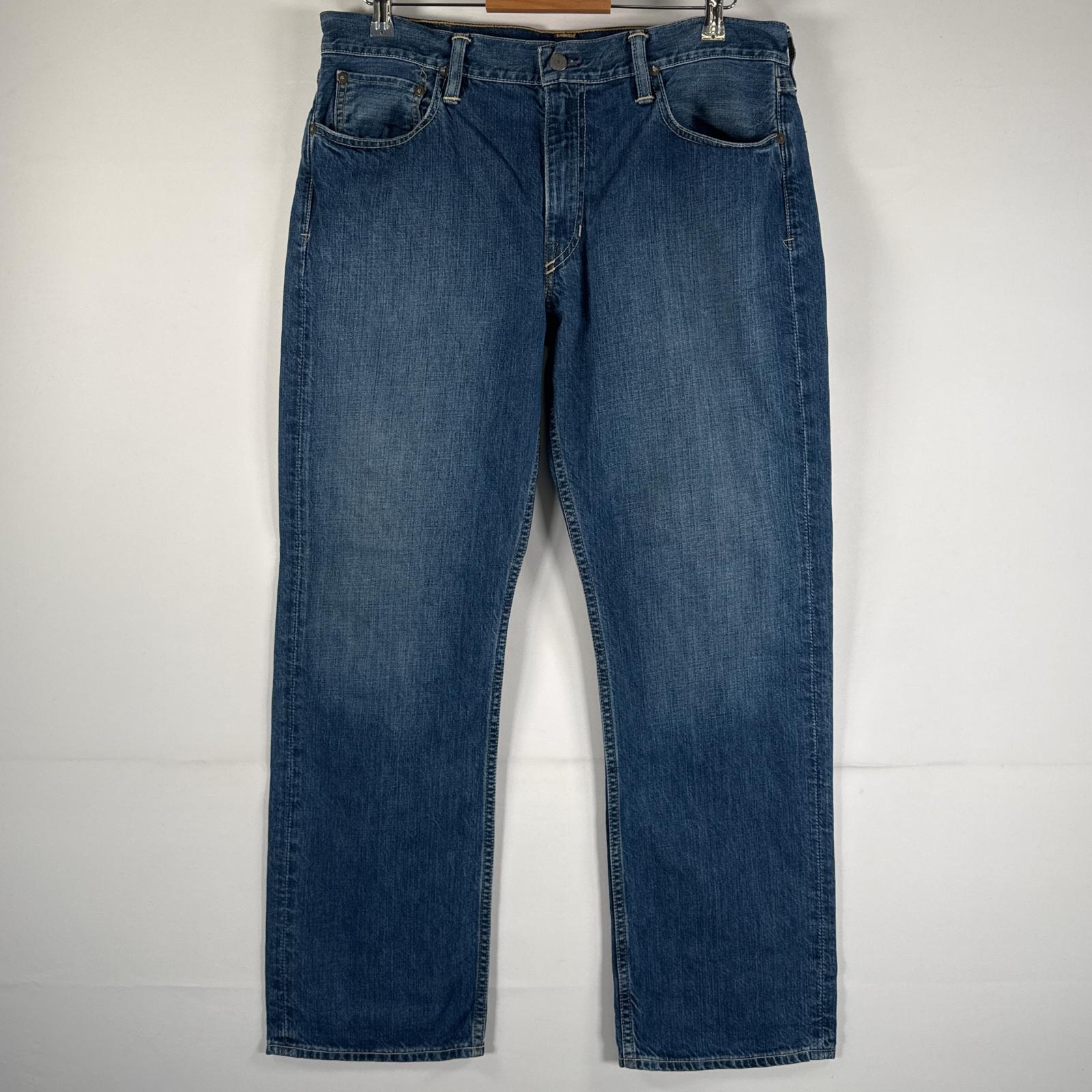 古着 デニムパンツ ジーパン ストレート ジーンズ 5ポケット w34 L30 ブルー メンズ 5,544円