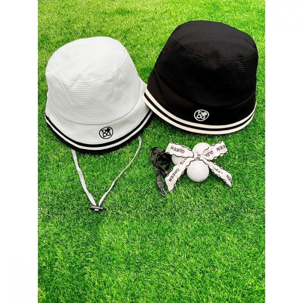 (ラックスゴルフ) ラックスゴルフグリーンクイーン女性用ワッフルテクスチャラインバケットハットバンジー GQACC017