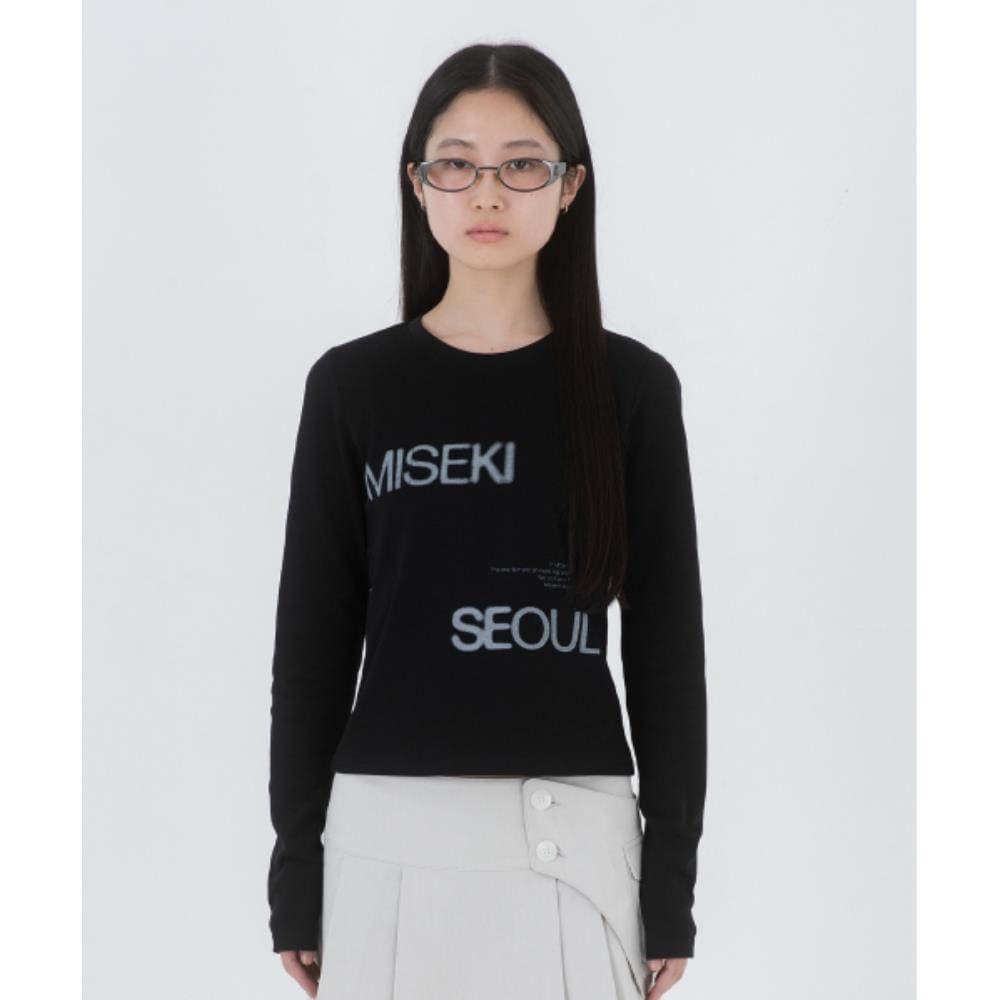 MISEKI SEOUL Logo long sleeves BLACK MSK2402003BK