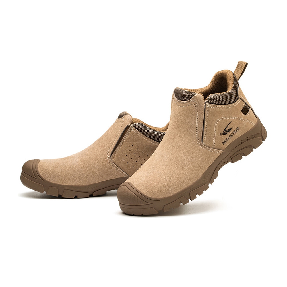 安全靴 作業靴 セーフティーシューズ スリップオン メンズ ウォーキング シューズ 靴 先芯 つま先保護 軽量 24-28cm