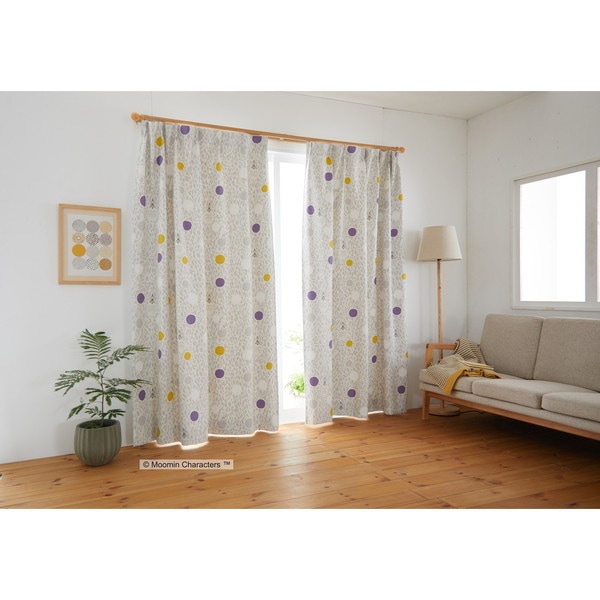 スミノエ A1001 カーテン グレー 100135cm ムーミン カラーサークル A1001 1枚入 メーカー直送