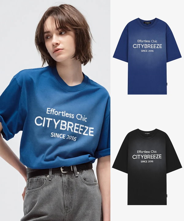 Tシャツ・カットソー citybreeze Smudge Washing Short Sleeve T-Shirt_BLACK NCT Doyoung x CITYBREEZE Smudge Washing Short Sleeve T-Shirt