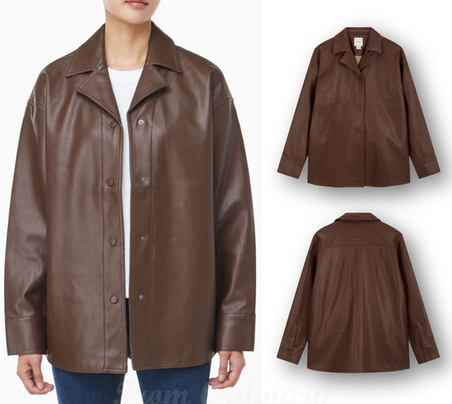 Womens Faux Leather Shirt (44D165G-X8E)