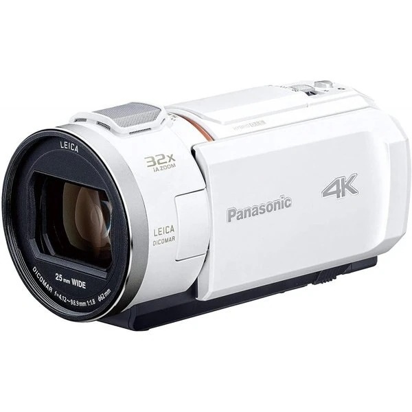 【中古】パナソニック Panasonic 4K ビデオカメラ VX2M 64GB 光学24倍ズーム ピュアホワイト HC-VX2M-W