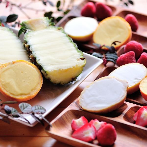 4種まるごと果実アイス詰合せ 苺 パイン オレンジ レモン 18個 SISK