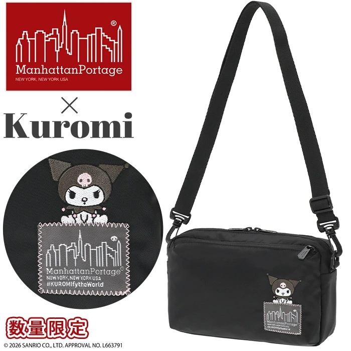 ショルダーバッグ 限定モデル 正規品 クロミ KUROMI ミニショルダー ショルダー バッグ 斜め掛け 肩掛け メンズ レディース 男女兼用 ブラック 黒 B6 MP1404L2NTWLBKRM
