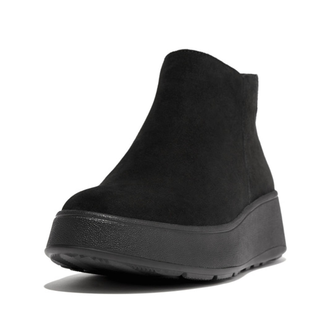 FW[F-モード] スエード オールブラック レディース プラットフォーム アンクル ブーツ FFSO4F610BK
