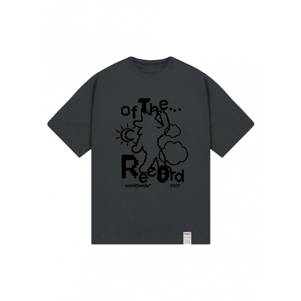 グラバーオブスリーカードショートスリーブ T シャツチャコール