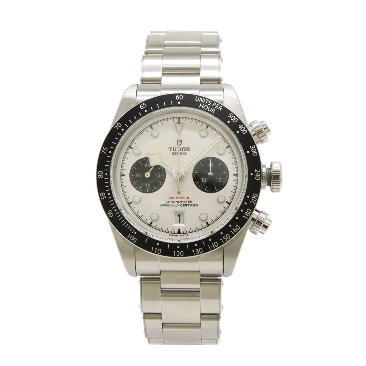 チューダー ブラックベイ クロノグラフ ブラック文字盤 SS AT オートマ 自動巻き 腕時計 79360