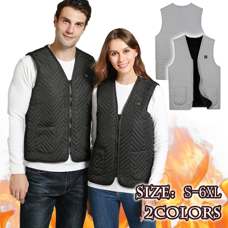 電熱ベスト 男女兼用 ベスト ヒーターベスト 防寒 冷え症対策メンズファッション トップス ベスト
