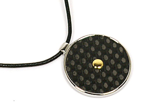5407CIONDOLO １POINT GOLD CARBON CIRCLE NECKRACE ZE