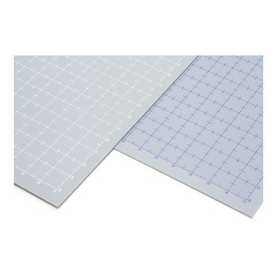 他サイト： ウェーブ OM-403 プラ=プレート B5【目盛付:ホワイト】 グレー 1.0mmの商品画像