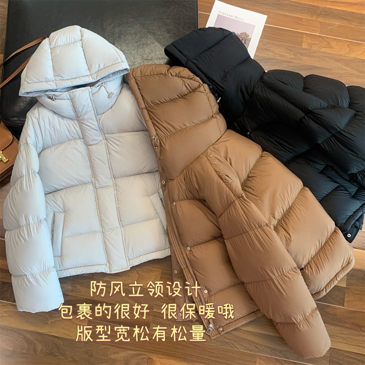 厚切りパンサービス！ホワイトダックダウン90 ふわふわあったかダウンジャケット レディース F111326