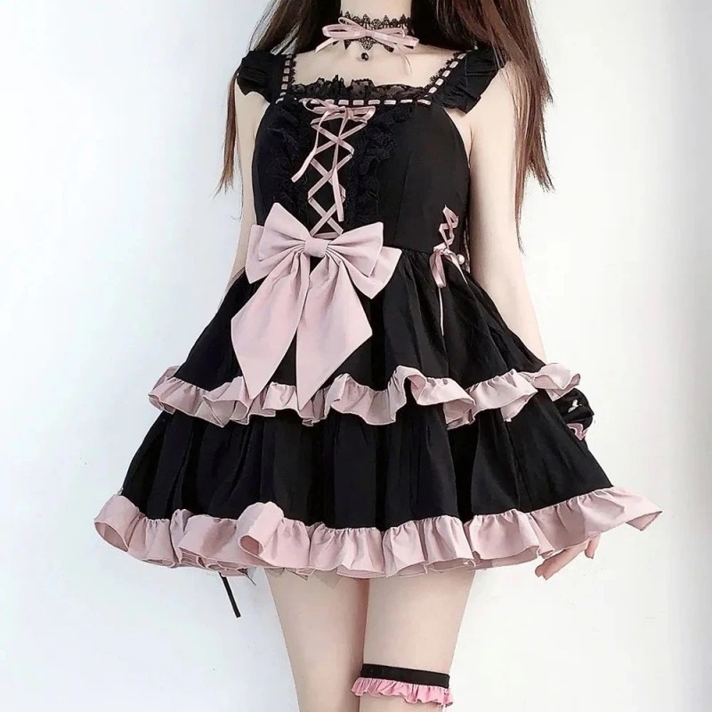 情動バレエ二段 jsk ロリータ 打うた服サマーキャミソール ワンピース ハロウィン 仮装