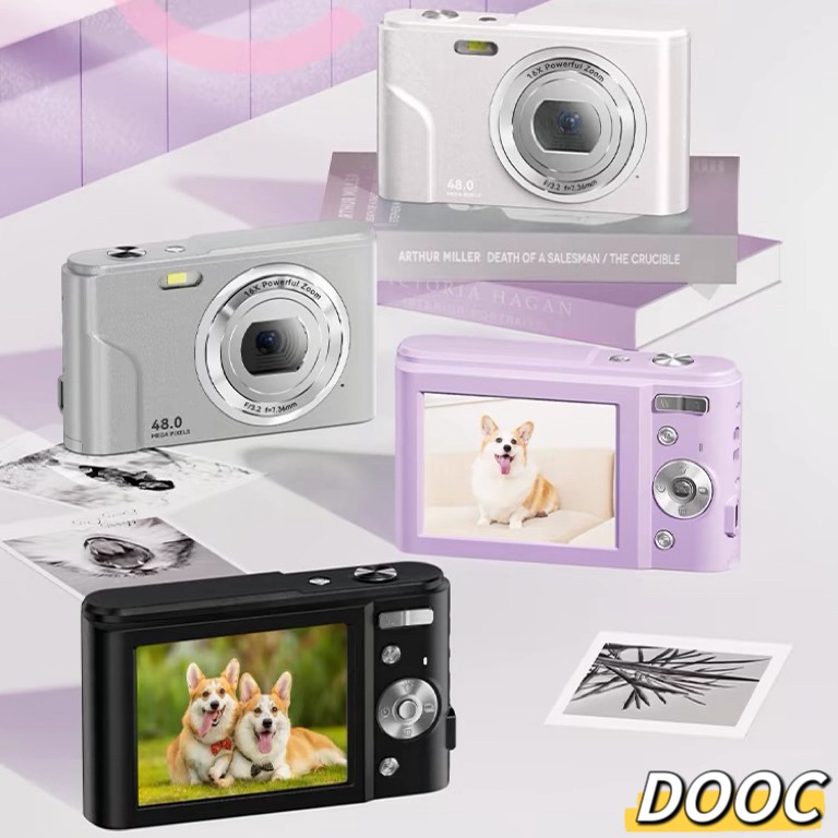 2024デジカメ デジタルカメラ 小型 4400万画素 高画質 1080P録画 16倍ズーム 2.4インチIPS画面 自撮り可 電子手振れ補正 電子手振れ補正 多機能