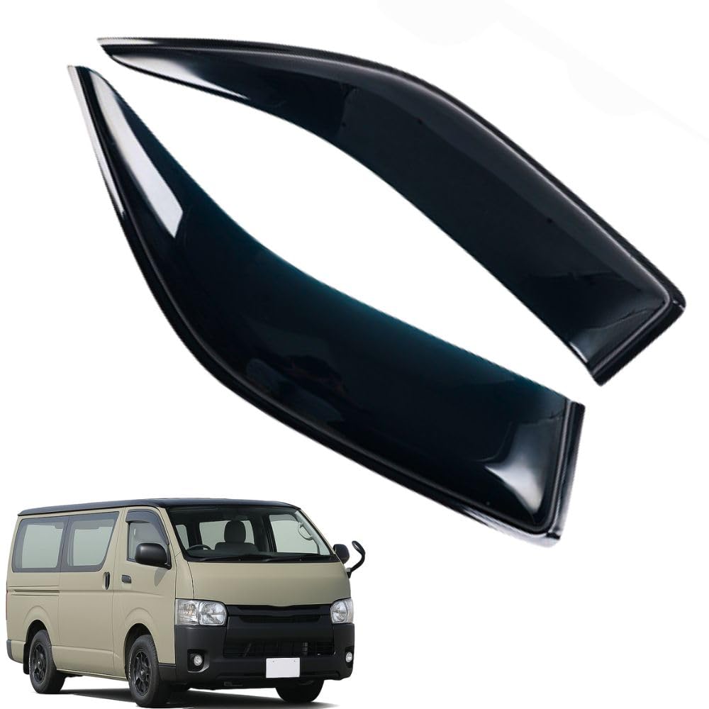 one+lifestyle ハイエース 200系 ワイド ドアバイザー 1型～7型 レジアスエース対応 スモーク サイドバイザー フロント左右セット 専用設計 高耐久タイプ