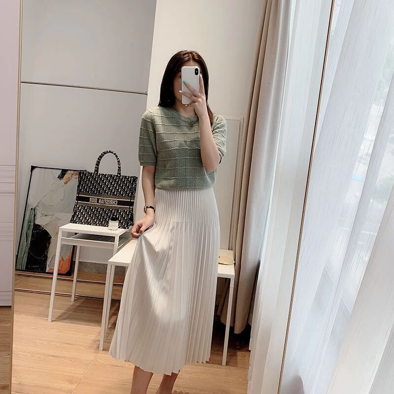 スカート プリーツスカート ミモレ丈 Aライン ハイウエスト ポリエステル 大人可愛い きれいめ シンプル カジュアル 大人 上品 おしゃれ 大人可愛い 大人女子 こなれ感 ラフ ガーリー クール 5,279円