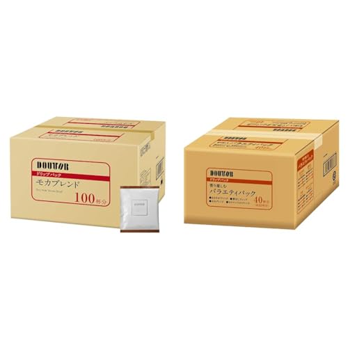 【セット買い】ドトールコーヒー ドリップパック モカブレンド 100杯分 + ドトールコーヒー ドリップパック 香り楽しむバラエティアソート 40P