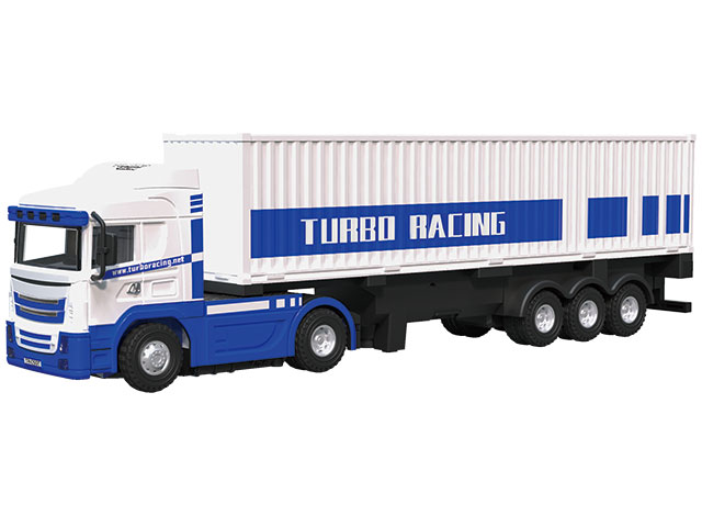 TURBO RACING 【再生産】1/76 C50 White Trailer Truck 電動RC完成セット【C50-WH】 ラジコン ハイテック C50-WH ホワイト トレーラートラック