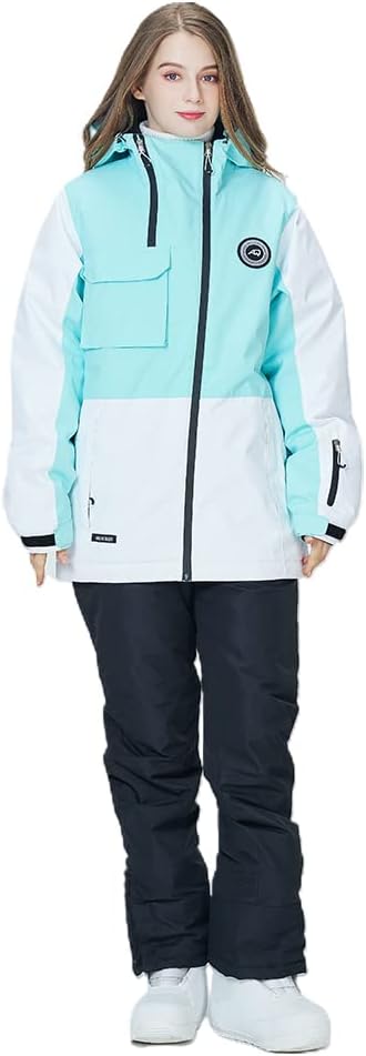 スノーボードウェア レディース スキーウェア 上下セット スノボウェア 全9色 7サイズ（L） 耐水圧10000mm 撥水加工 防寒 ジャケット パンツ 2点セット T-139
