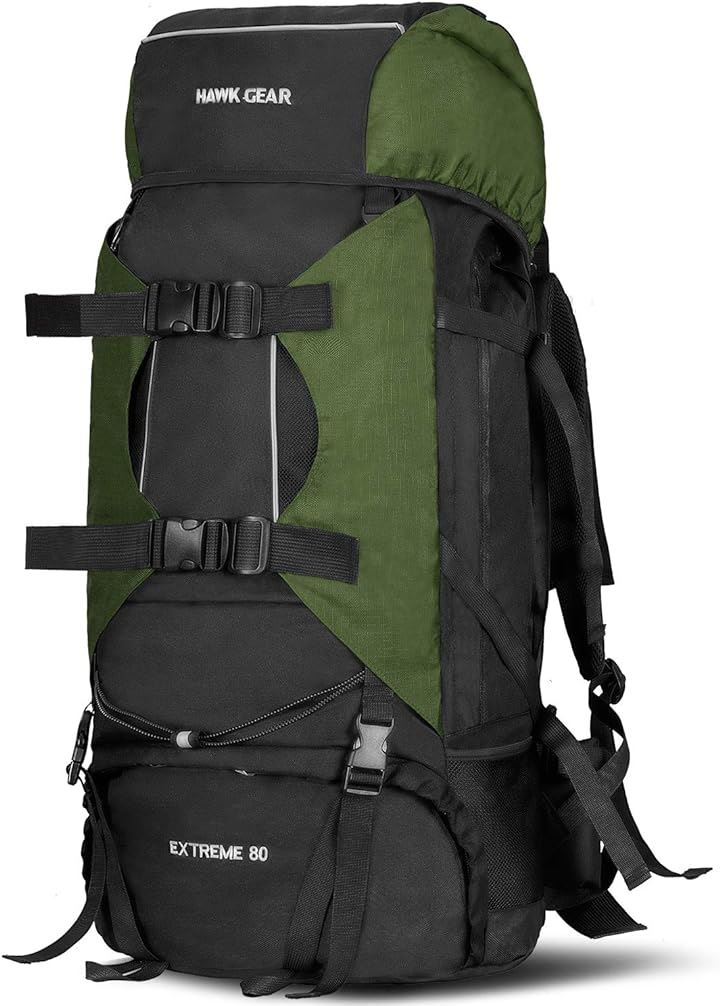 ワールドスポーツオンライン HAWK GEAR ホークギア バックパック 80L 大容量 防水 アウトドア 防災 災害 登山 旅行(モスグリーン, Free Size) 5,947円