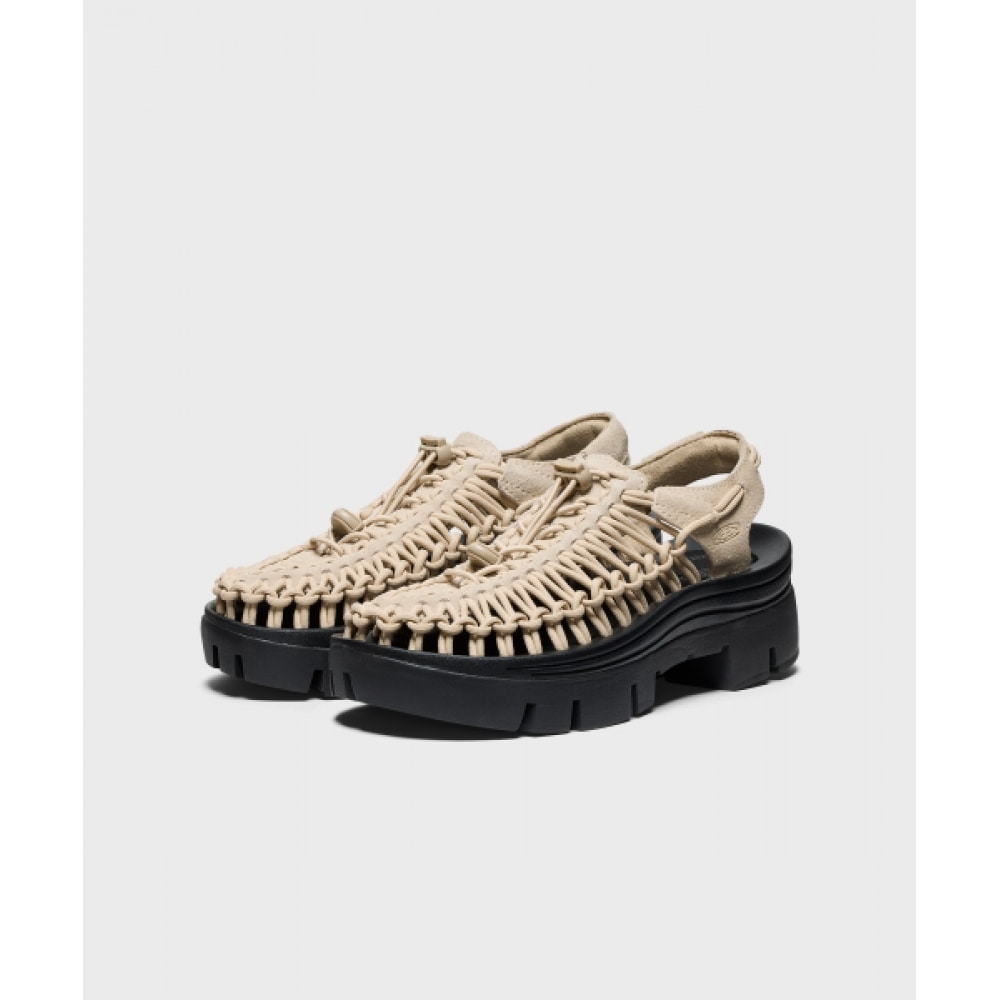 KEEN ユニークプラットフォームサンダルユニセックスサファリ/ブラック