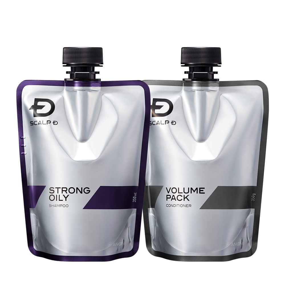 スカルプD シャンプー メンズ つけかえ用 ストロングオイリー2点セット (シャンプー コンディショナー セット) 超脂性肌用 アミノ酸 日本製 医薬部外品 アンファー