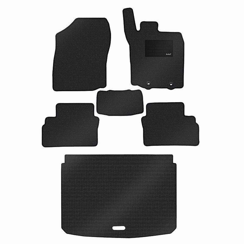 [防水マット]ダイハツ 新型 ロッキー A200S A210S フロアマット + トランクマット(ラゲッジマット) [カーボン柄]