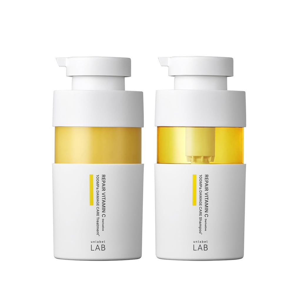 unlabel アンレーベル シャンプー トリートメント セット Vリペア ビタミンC誘導体 シャンプー 400ｍL + トリートメント 400ｍL unlabel LAB 日本製 ヘアケア ビタミン