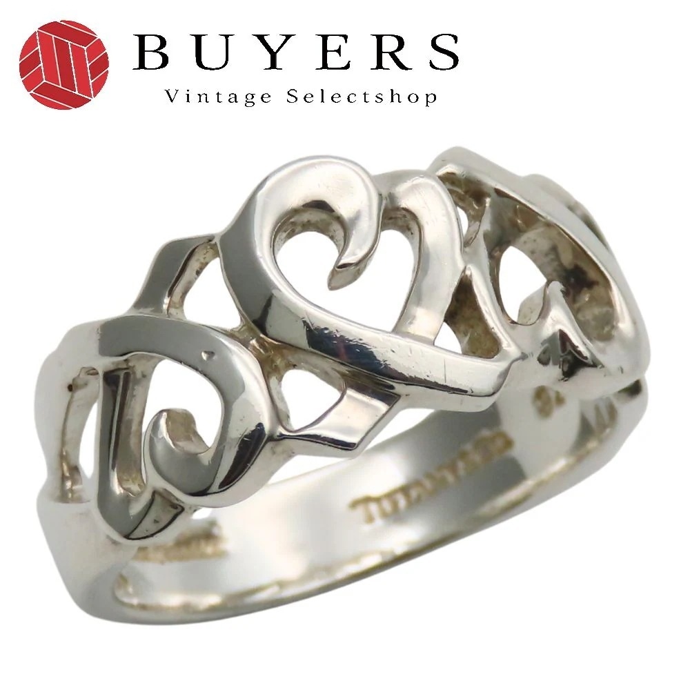 中古 リング・指輪 トリプルラビングハート シルバー925 約4.0g シルバー パロマピカソ アクセサリー レディース 女性