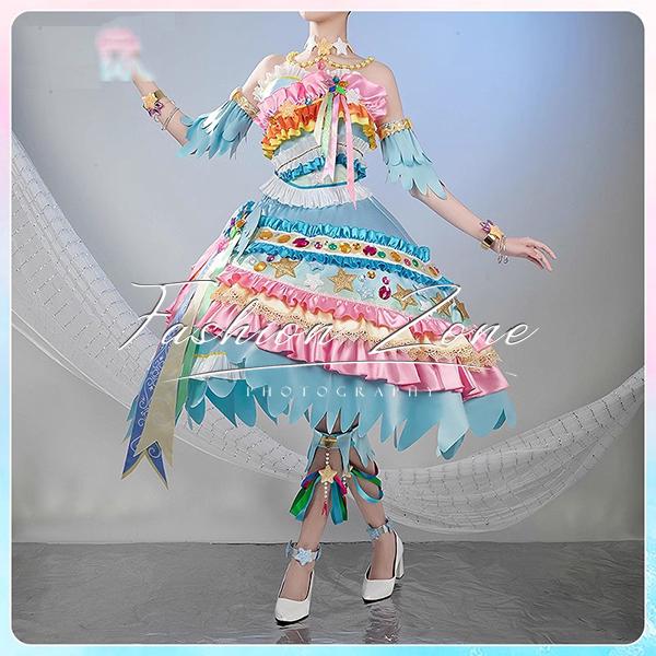アイカツアイドルカツドウ 風 星宮いちご 星の祭典ドレス コスプレ衣装 ウィッグ cosplay ハロウィン仮装