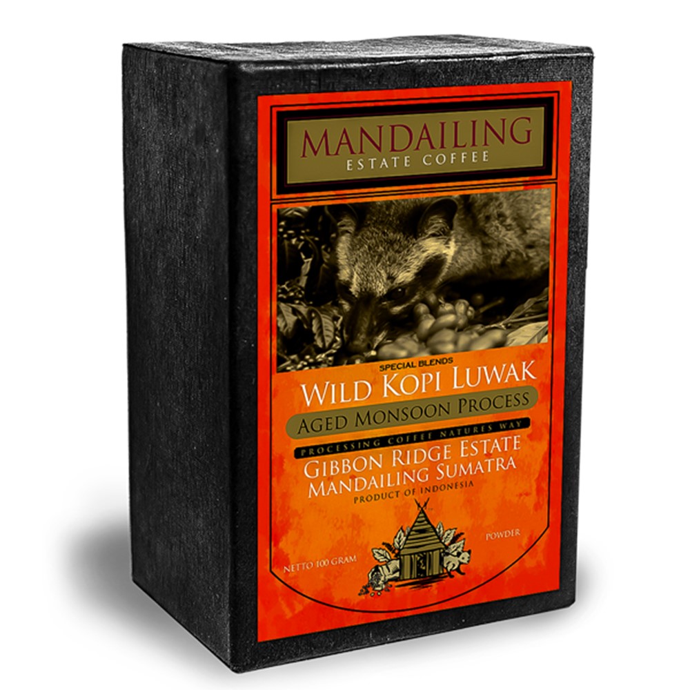 インドネシアコーヒー Wild Kopi Luwak ワイルド コピルアク　スペシャルブレンド　Aged Monsoon Process　100g　粉末