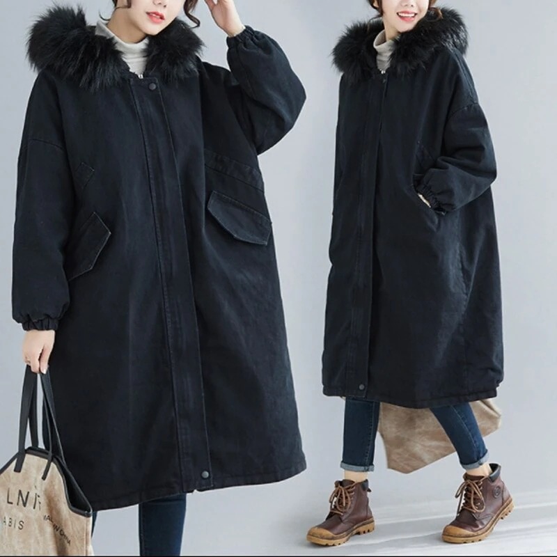 中綿コート レディース ロングコート ダウン コットン 裏起毛 春秋冬 暖かい 厚手 フード付き ア