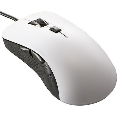 他サイト： オーム電機　マウス Lサイズ 抗菌 [BlueLED /有線 /5ボタン /USB] ホワイト　PC-SMUBS5L-Wの商品画像