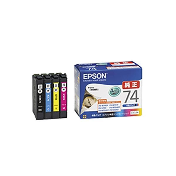(純正品) EPSON エプソン インクカートリッジ (IC4CL74 4色パック) 標準