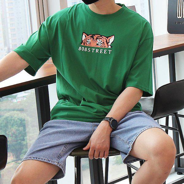 WBA мужские большие размеры, облегающая футболка с тигровым принтом с короткими рукавами