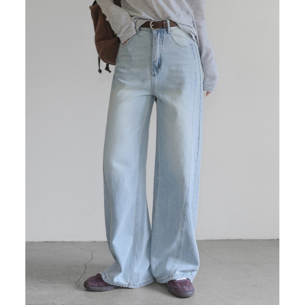 FRENCHCHIC コモス カーブ ワイド デニムパンツ