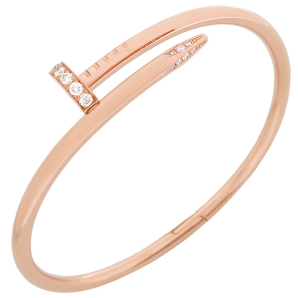 カルティエ Cartier ブレスレット ジュストアンクル K18PG ダイヤモンド ピンクゴールド #17 Au750 JUSTE UN CLOU B6048517 【修理証明書】【中古】