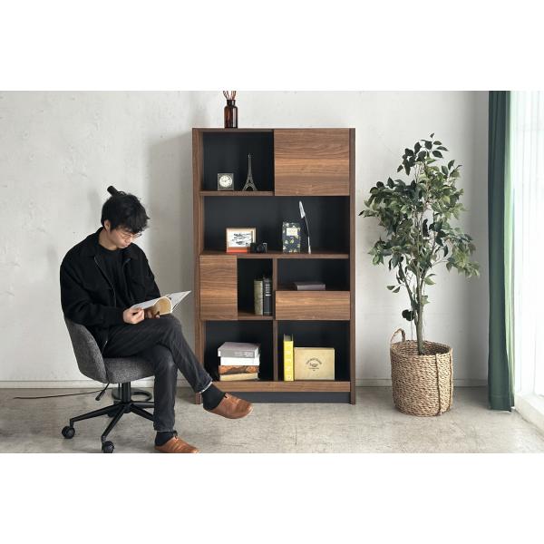 棚 シェルフ ラック 可動棚 木製 シンプル 引き出し 日本製 木目 ミッドセンチュリー おしゃれ 北欧 ハイタイプ 壁面収納