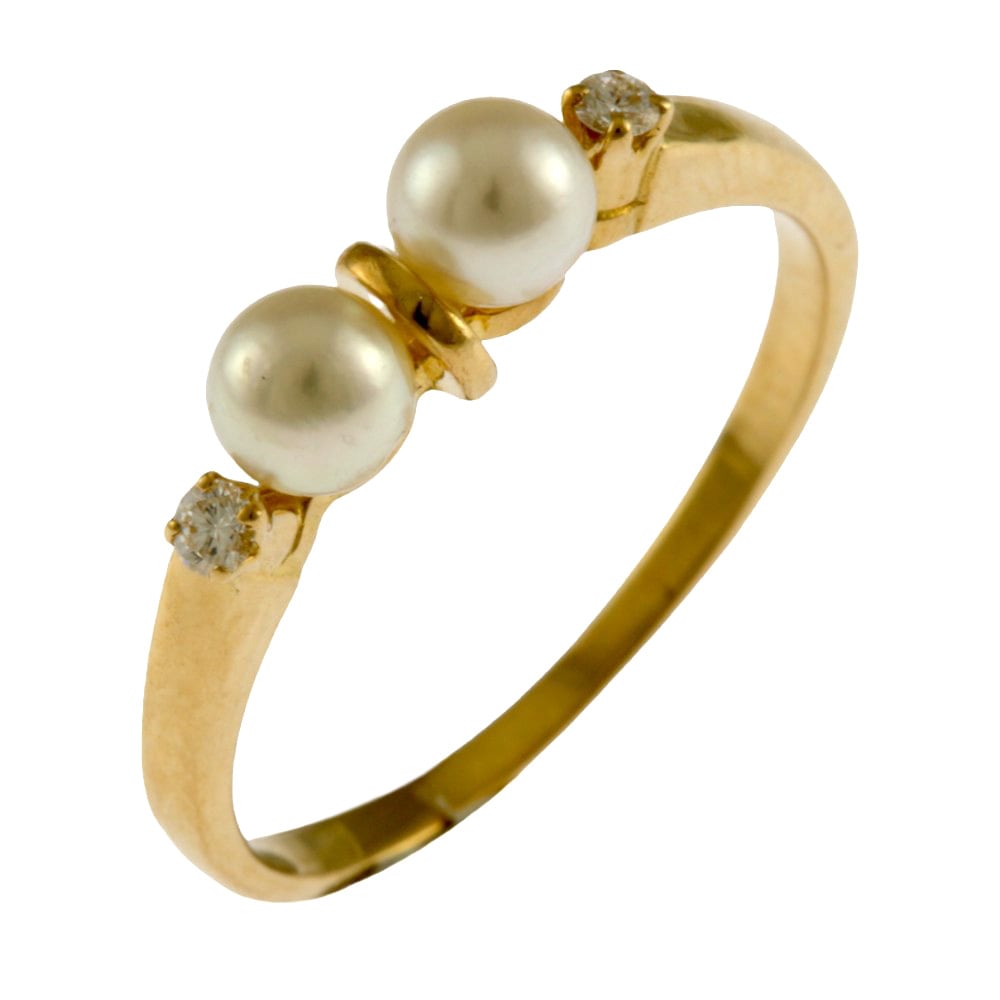 ミキモト リング 指輪 7.5号 18金 K18ピンクゴールド アコヤパール MIKIMOTO 中古 美品