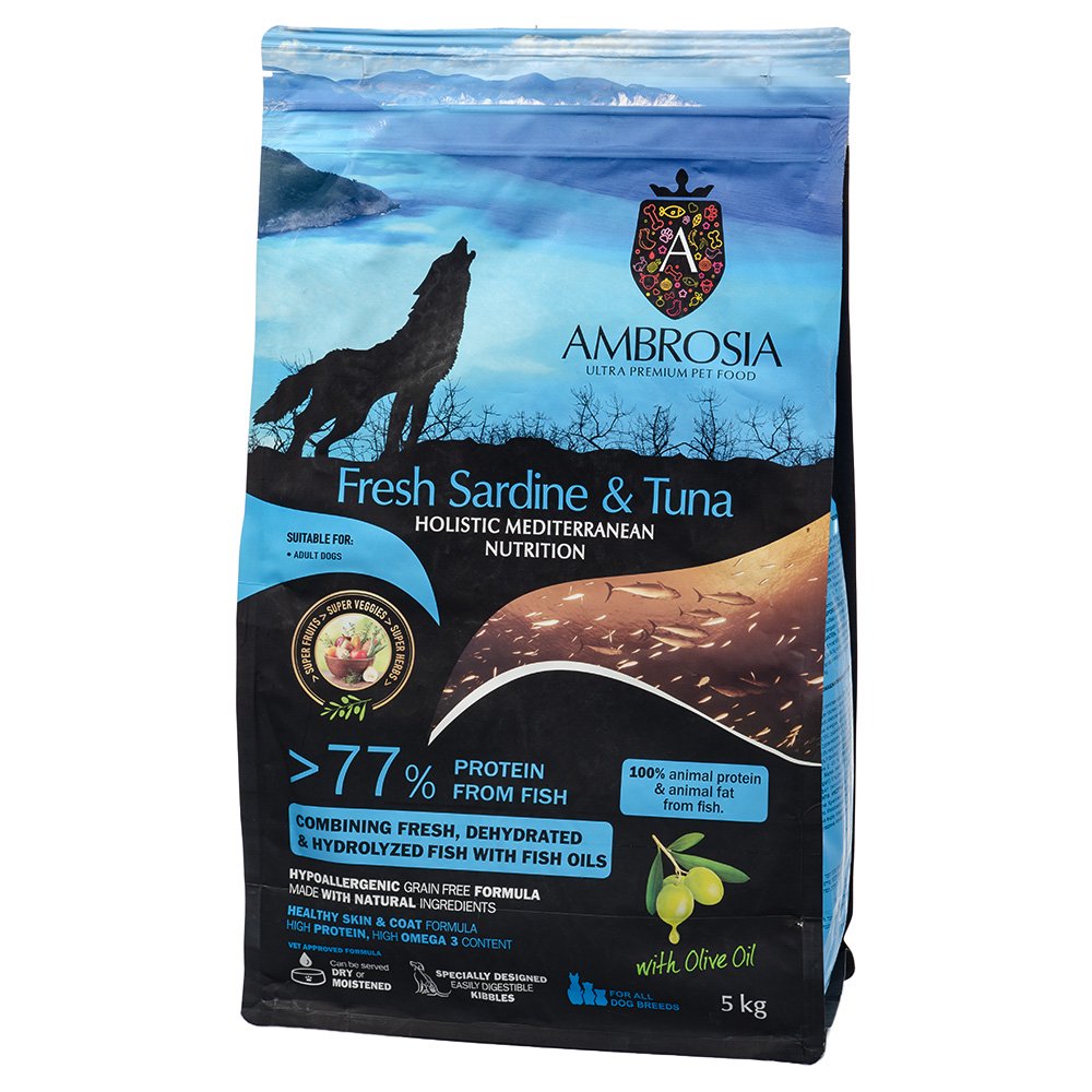 ドッグフード　アンブロシア　犬　ＨＭＮ　サーディン＆ツナ　５ｋｇ　ドライ　ＡＭＢＲＯＳＩＡ　ＣＲＣ45―05―99―00―00