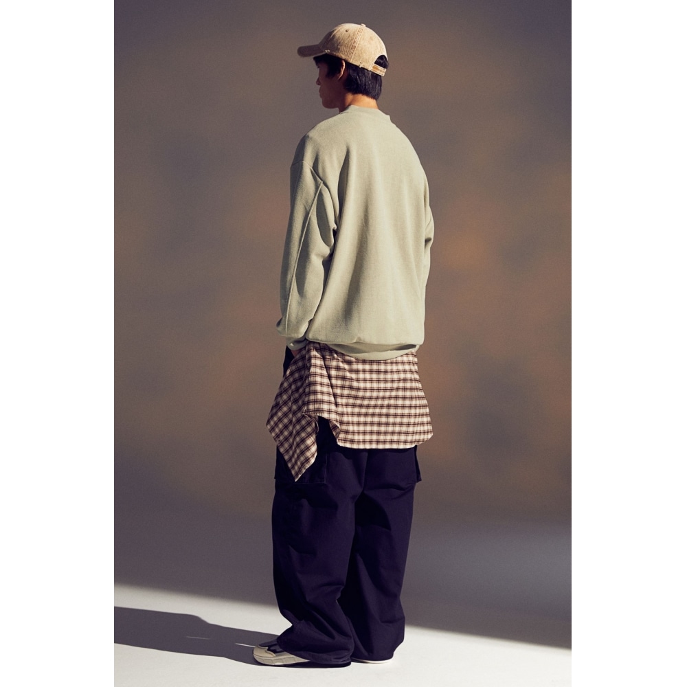 H&M ジャージースウェットシャツルーズフィットセージグリーン
