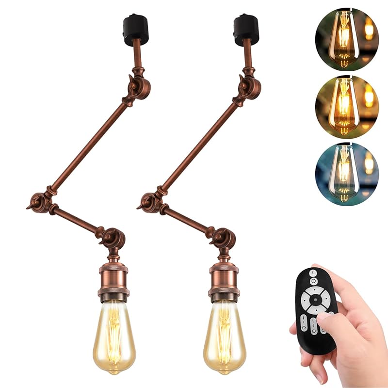 ダクトレール用 スポットライト 2個セット E26 調光 調色 LED電球付き リモコン付き ダクトレールライト ダクトレールシーリング レールライト 照明器具 北欧 天井照明 省エネ 居間 食卓 玄