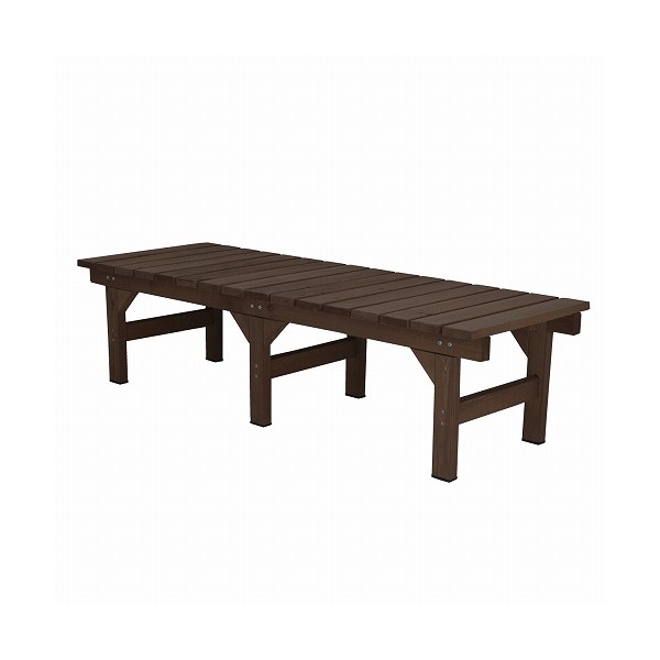 住まいスタイル ユニット縁台ベンチ hiyori 幅155奥行55cm 単品 ダークブラウン DE-15555DBR メーカー直送