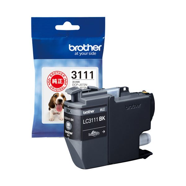 (まとめ) ブラザー インクカートリッジ ブラックLC3111BK 1個 (×10セット)